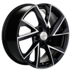 Литой диск Khomen 1714 7x17 5*114,3 Et:45 Dia:60,1 Black-FP