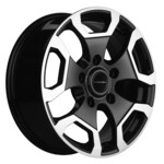 Литой диск Khomen 1725 6,5x17 5*139,7 Et:35 Dia:98 Black-FP